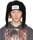 Charles Jeffrey Loverboy Black Chunky Rabbit Beanie