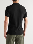 Maison Kitsuné - Logo-Appliquéd Cotton-Piqué Polo Shirt - Black