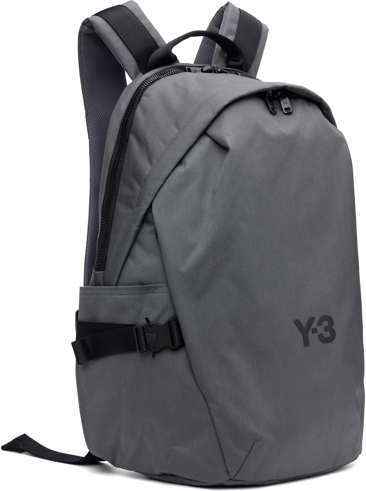 Y-3 Gray Staple Backpack