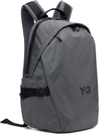 Y-3 Gray Staple Backpack