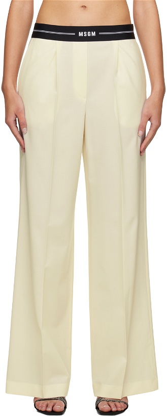 Photo: MSGM Off-White Suiting Trousers