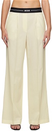 MSGM Off-White Suiting Trousers