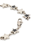 TwoJeys Men's Enameled Stars Bracelet in Black/Silver