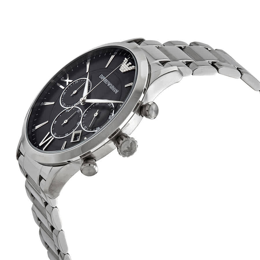 Emporio Armani Giovanni Chronograph Quartz Black Dial Mens Watch ...