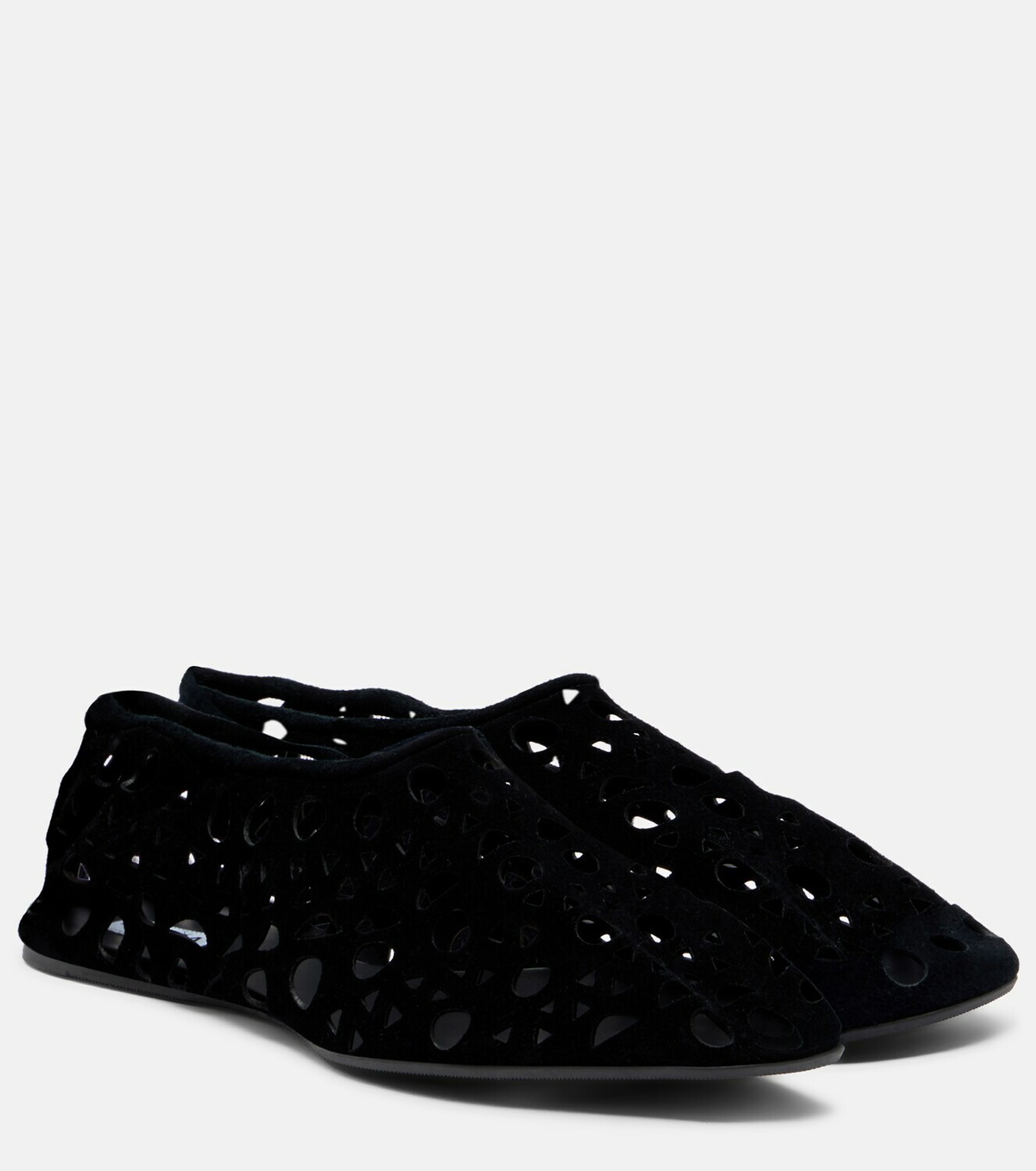 Alaïa Vienne suede ballet flats