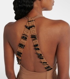 Xu Zhi Gathered open-back midi dress