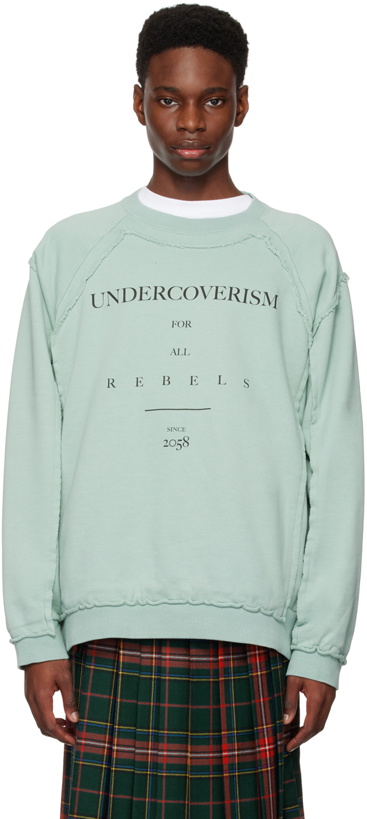 Photo: Undercoverism Green Raw Edge Sweatshirt
