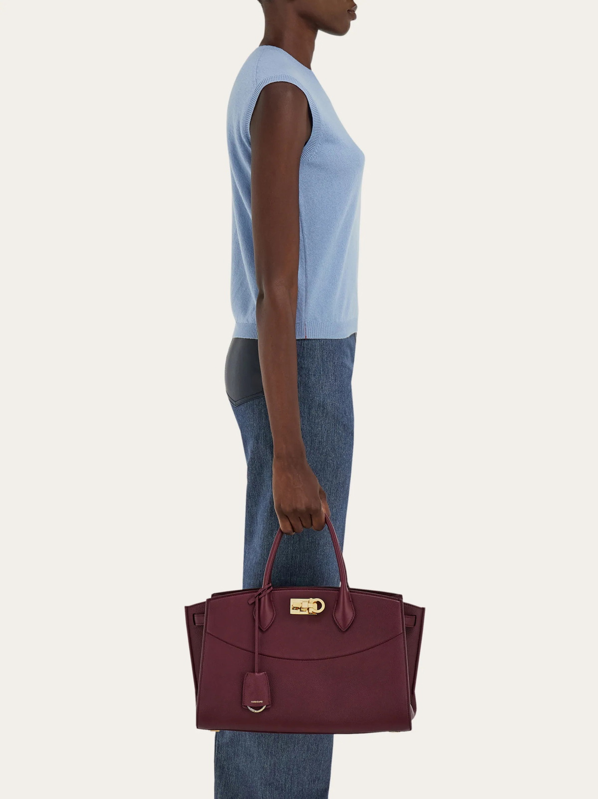 Ferragamo Womens New Ferragamo Studio Soft bag (L) in Violet