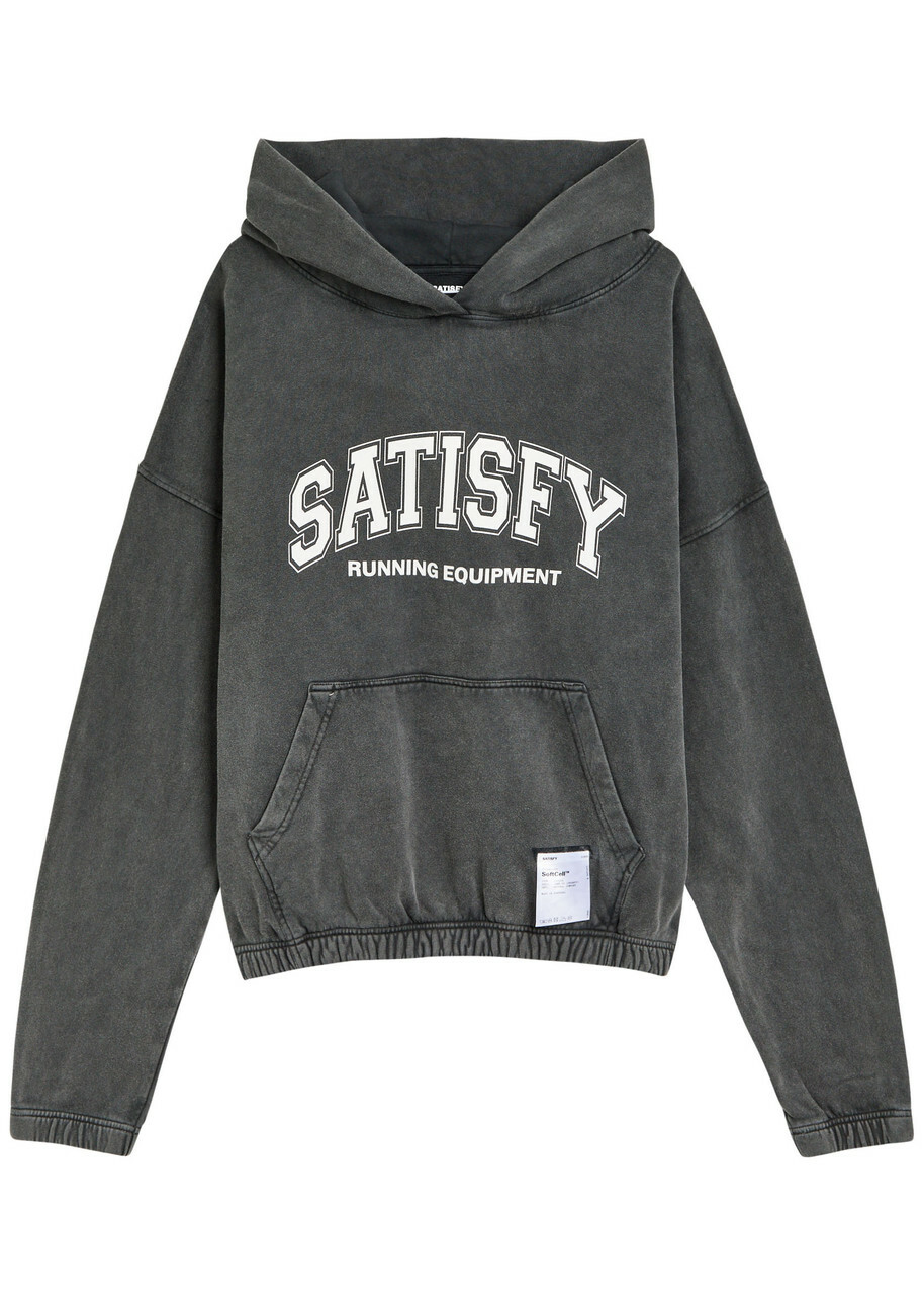 Satisfy Softcell Hooded Cotton Sweatshirt Black
