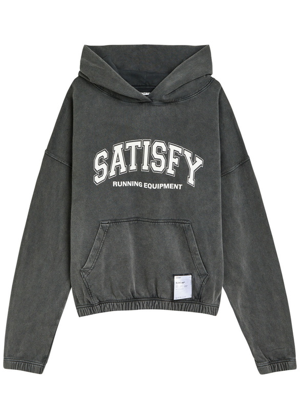 Photo: Satisfy Softcell Hooded Cotton Sweatshirt Black