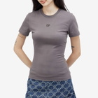 Daily Paper Women's Unit Emb T-Shirt in Rabbit Grey