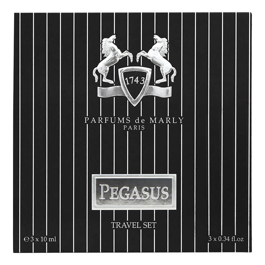 Parfums De Marly Pegasus 4 Pcs Set For Men: Case + 3 x 0.33 oz Eau De Parfum
