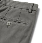 Boglioli - Slim-Fit Cotton-Blend Drill Trousers - Gray