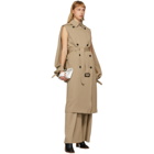 JW Anderson Beige Wool Buckled Wide-Leg Trousers