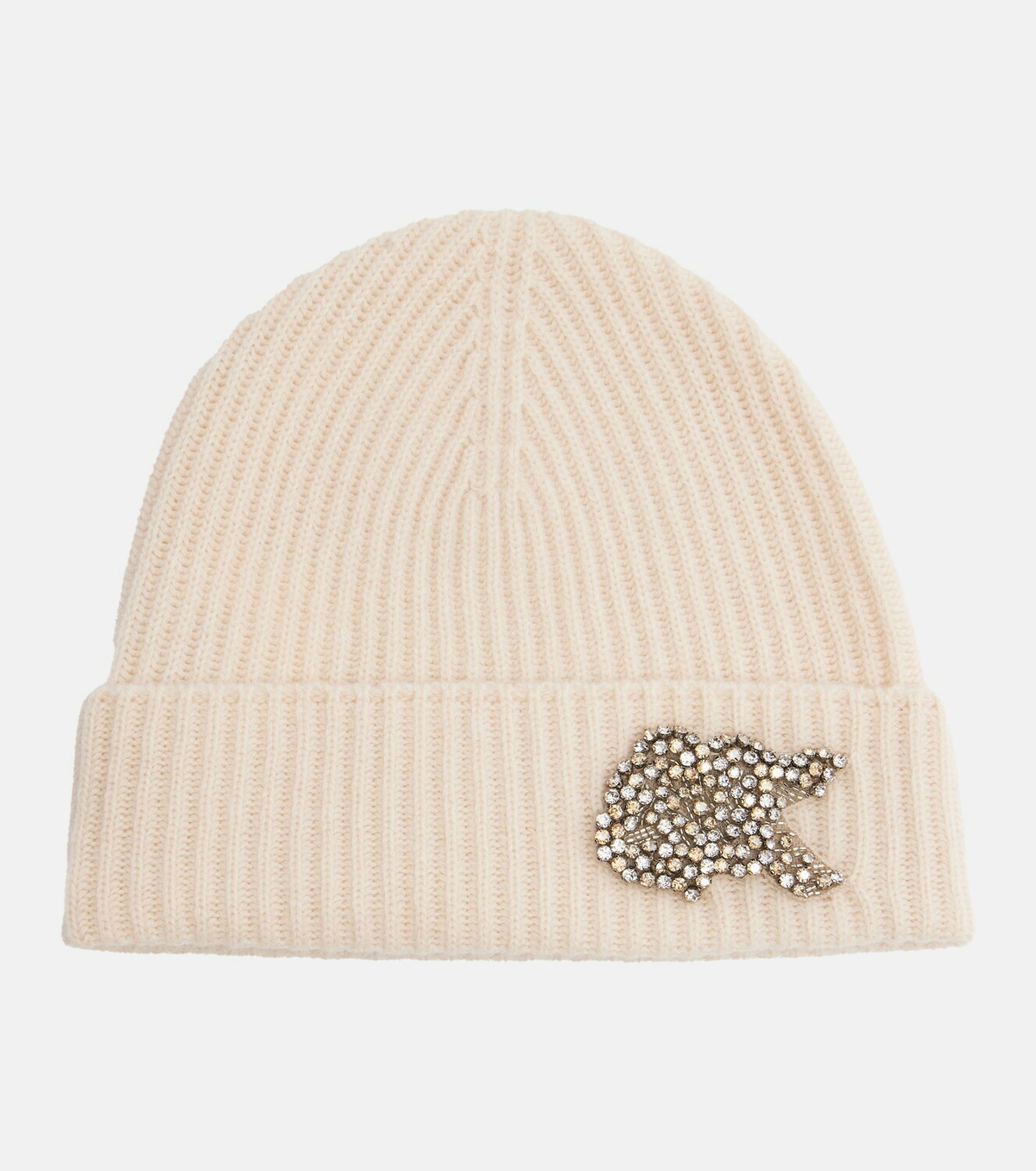Erdem Embellished cashmere beanie