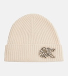 Erdem Embellished cashmere beanie