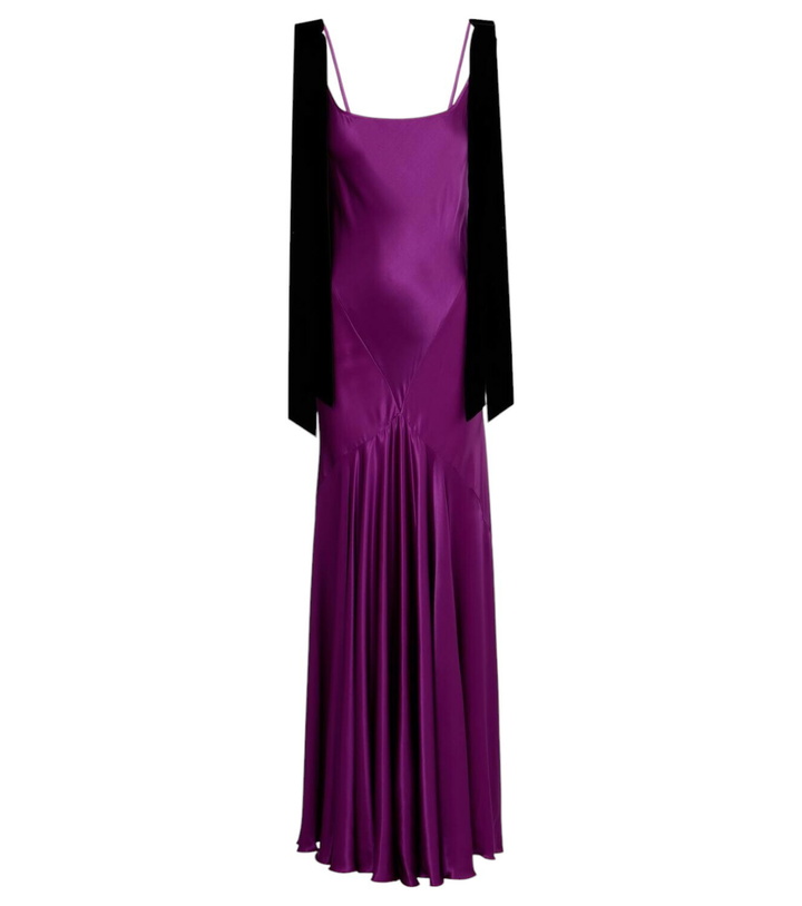 Photo: Nina Ricci Gathered satin maxi dress