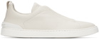 ZEGNA Off-White Triple Stitch Sneakers
