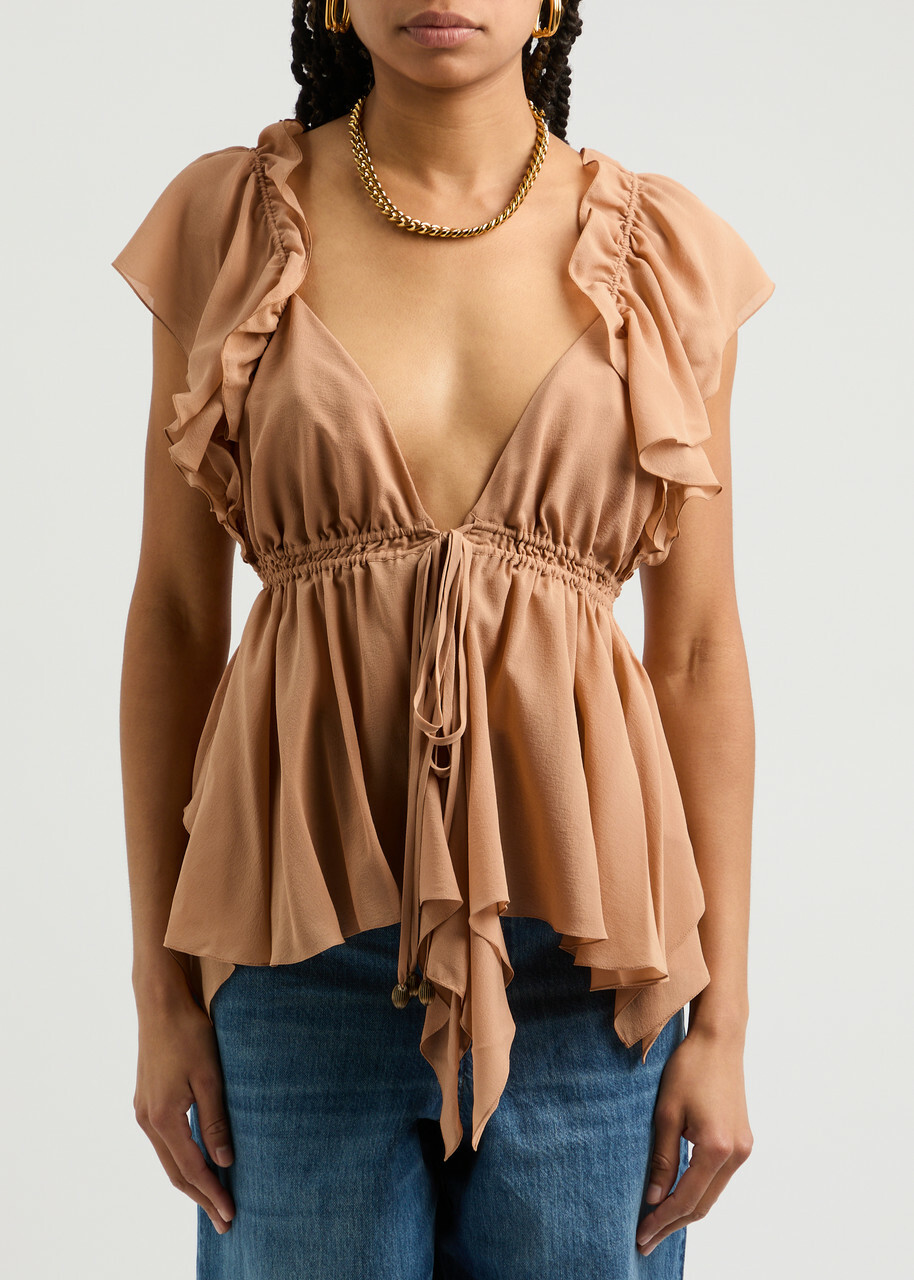CHLOE V NECK ROMPERS ホワイト　Sサイズ Women's Chloé Blouses | Nordstrom