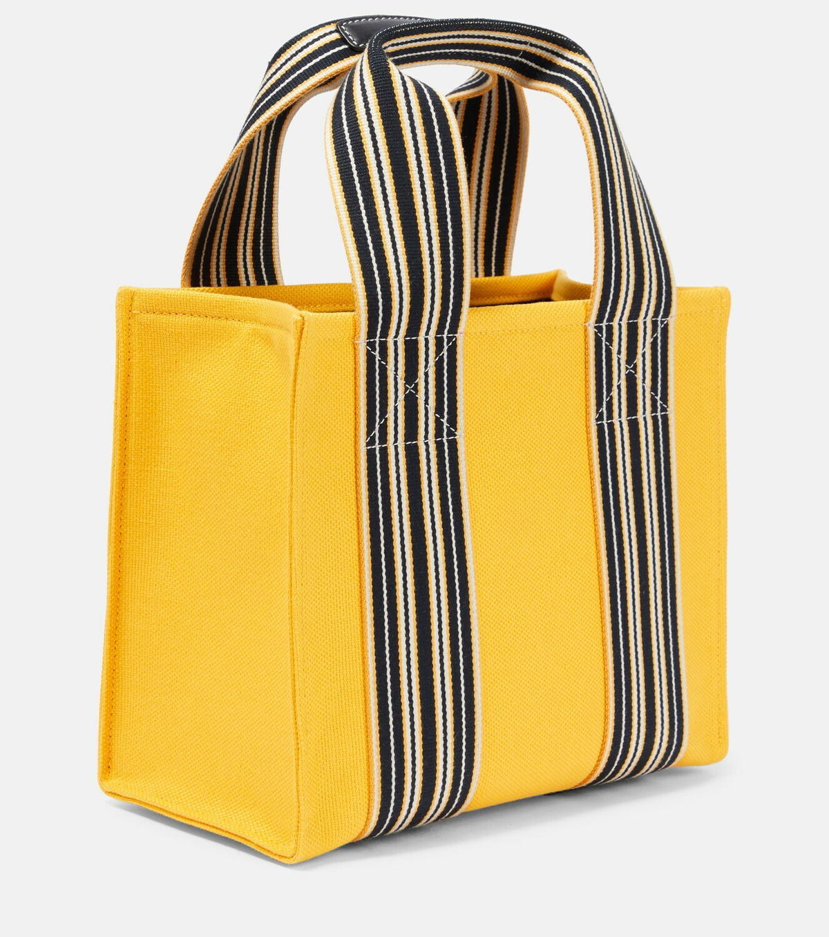 直営店【Loro Piana】The Suitcase Stripe Bag トートバッグ The Suitcase Stripe Medium canvas tote bag in white - Loro
