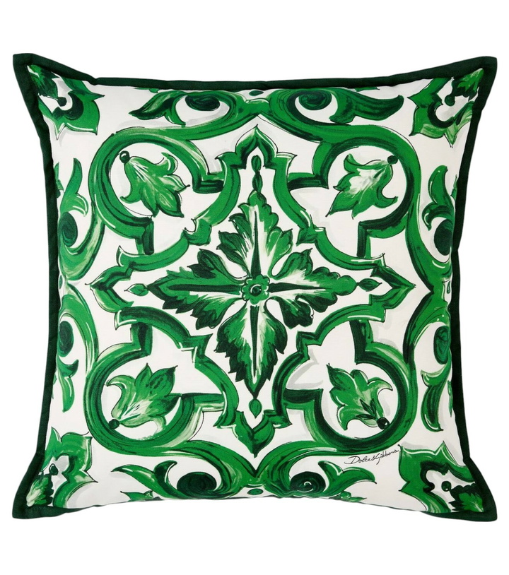 Photo: Dolce&Gabbana Casa Small silk canvas cushion