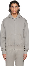 Les Tien Grey Terry Zip-Up Hoodie