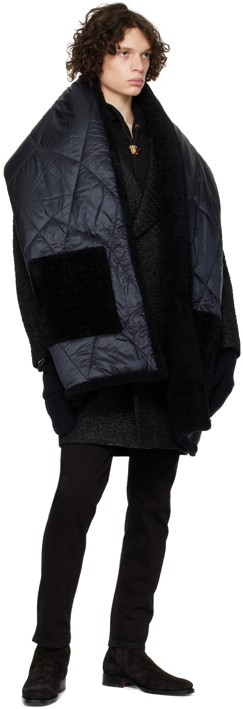 Giorgio Armani Navy Neve Scarf