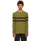 Ziggy Chen Yellow Cashmere Striped Sweater