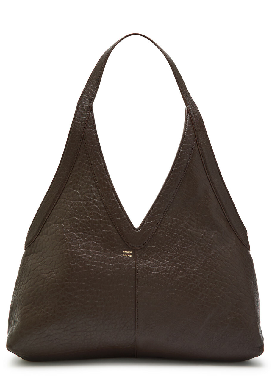 Mansur Gavriel Soft Crinkled Leather Tote bag - Dark Brown - One Size