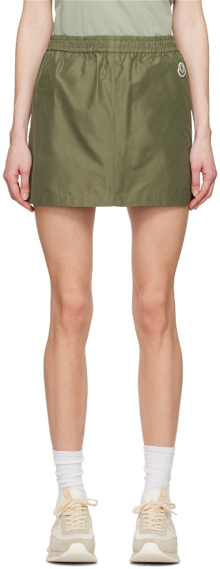 Photo: Moncler Green Flap Pocket Miniskirt