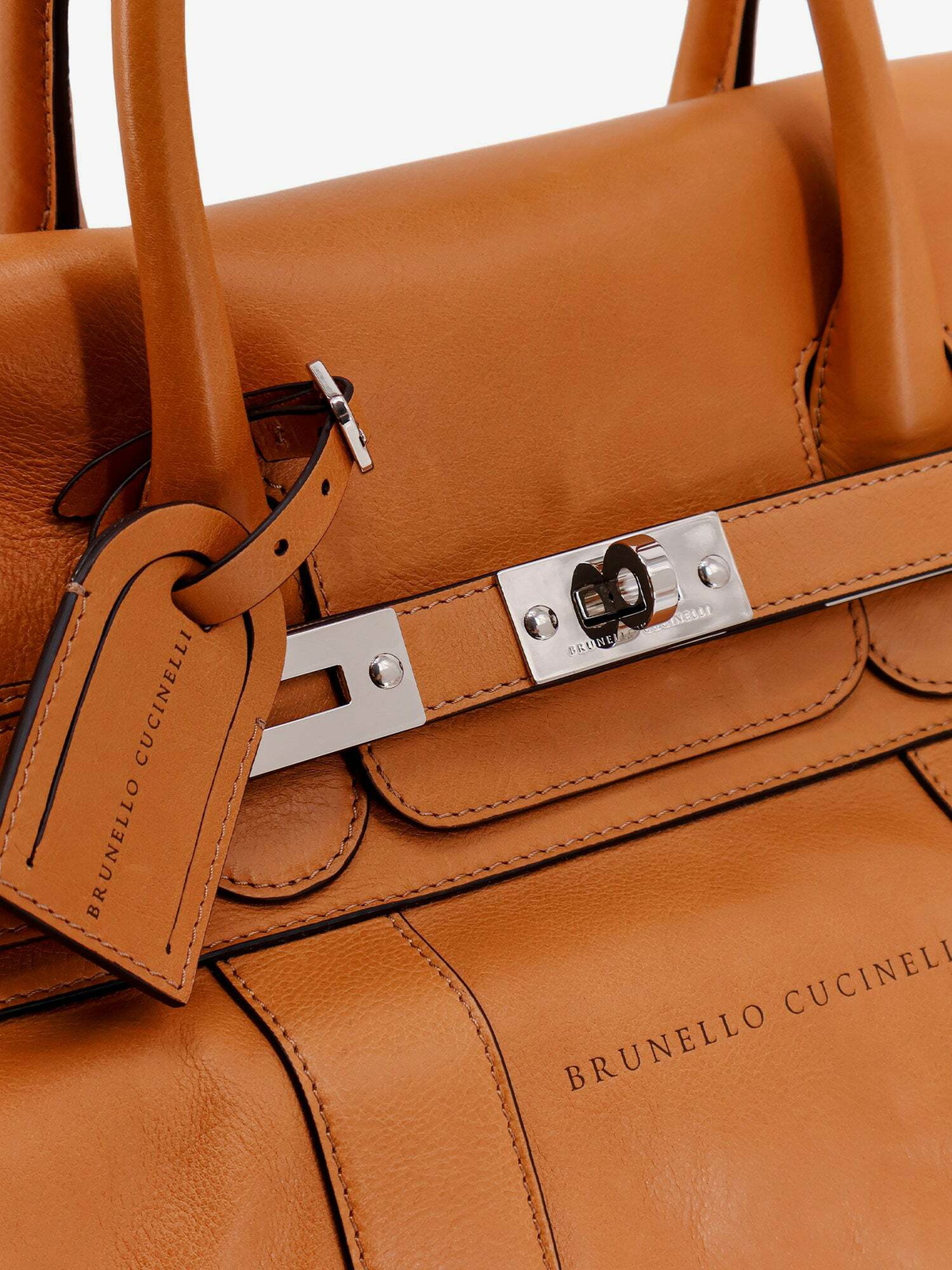 Brunello Cucinelli Brown Duffle Bag Mens Travel Bag Brunello Cucinelli