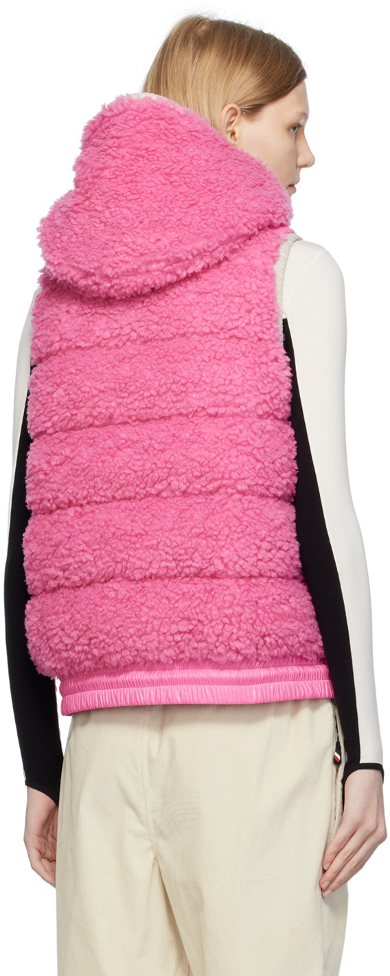 Moncler Grenoble Pink Teddy Down Vest Moncler Grenoble