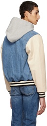 Rhude Blue Hooded Bomber Jacket