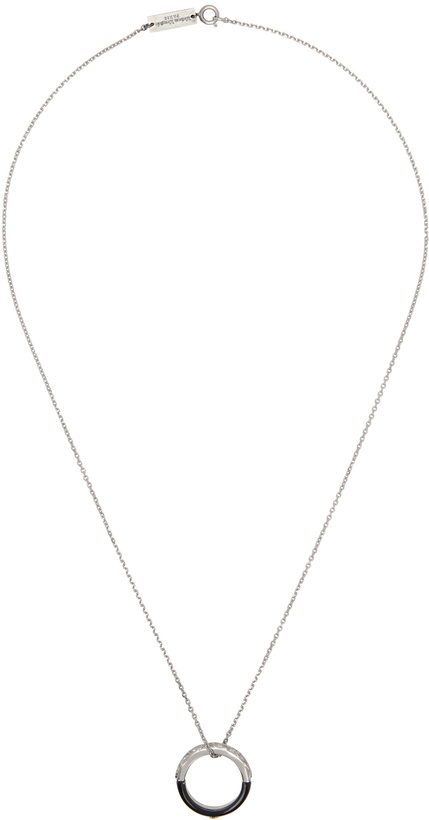 Photo: Maison Margiela Silver & Black Enamel Necklace