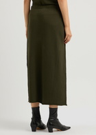Eileen Fisher Cotton Midi Skirt Dark Green