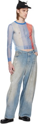 Charles Jeffrey LOVERBOY Blue Sheer Sweater