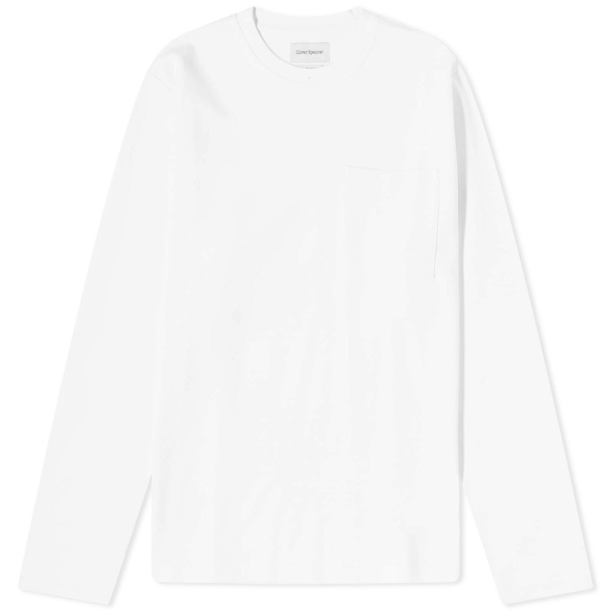 Photo: Oliver Spencer Men's Long Sleeve Heavy T-Shirt in White