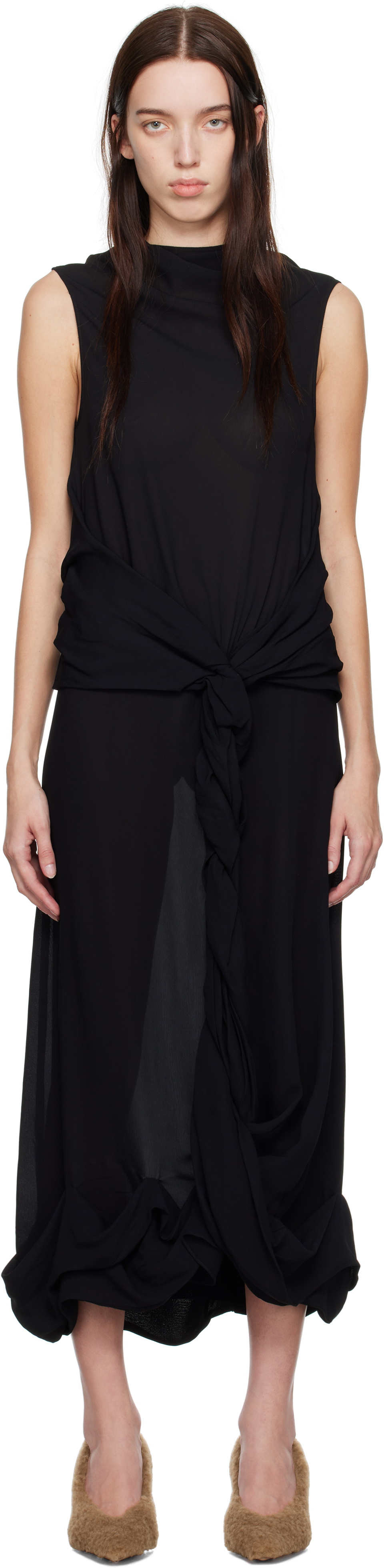 ワンピース J W ANDERSON Black triacetate blend dress JW Anderson Black triacetate blend dress | gebnegozionline