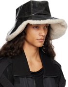 CARNET-ARCHIVE Black Mass Faux-Leather Bucket Hat