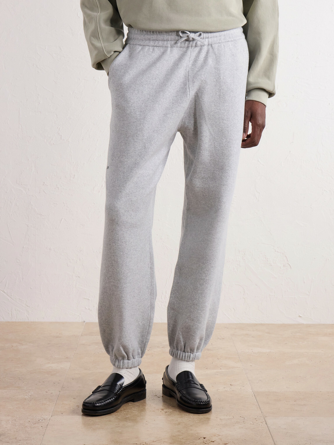 WTAPS - Tapered Logo-Embroidered Cotton-Blend Jersey Sweatpants - Gray