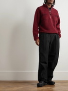 DISTRICT VISION - Printed Fleece Half-Zip Sweatshirt - Red