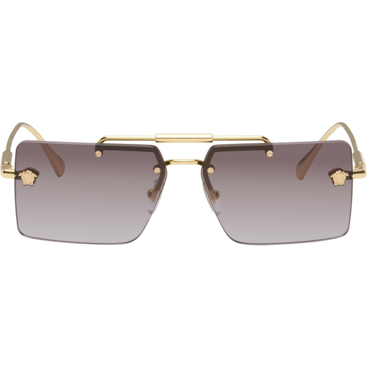 Photo: Versace Gold Medusa Sunglasses