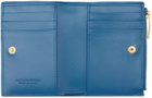 Bottega Veneta Blue Small Cassette Bi-Fold Wallet