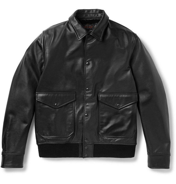 Photo: Beams Plus - Leather Blouson Jacket - Black