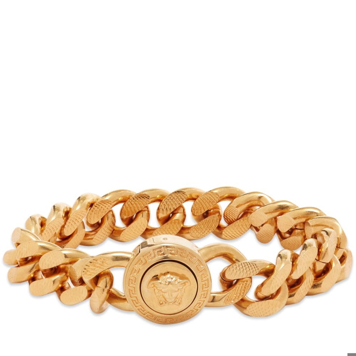 Photo: Versace Men's Medusa Head Chain Bracelet in Gold