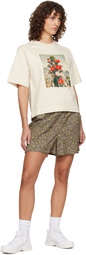 Moncler Grenoble Beige Landscape Print Cotton T-shirt