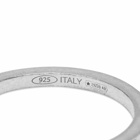 Maison Margiela Men's Embossed Number Logo Slim Band Ring in Silver