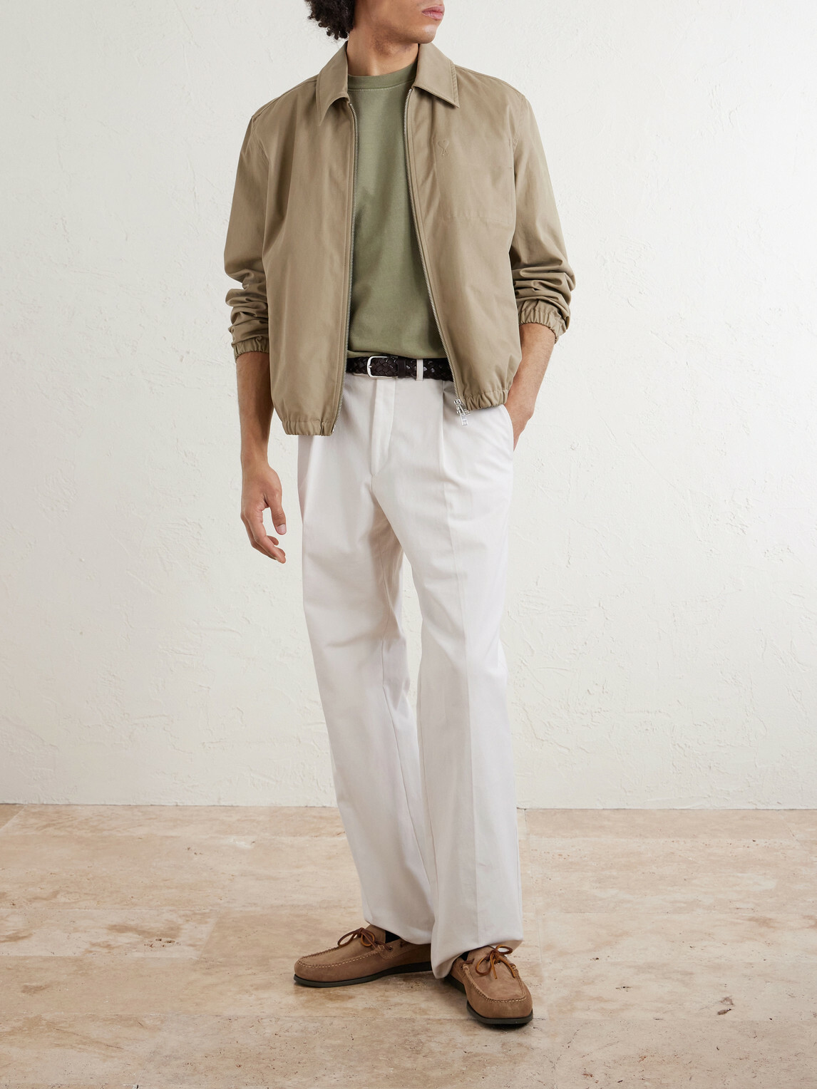 The Elder Statesman - Playa Cotton and Cashmere-Blend T-Shirt - Green
