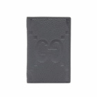 Gucci Men's Embossed GG Card Wallet in Black