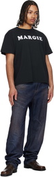 MM6 Maison Margiela Black Vintage Jersey 'Margie' T-shirt